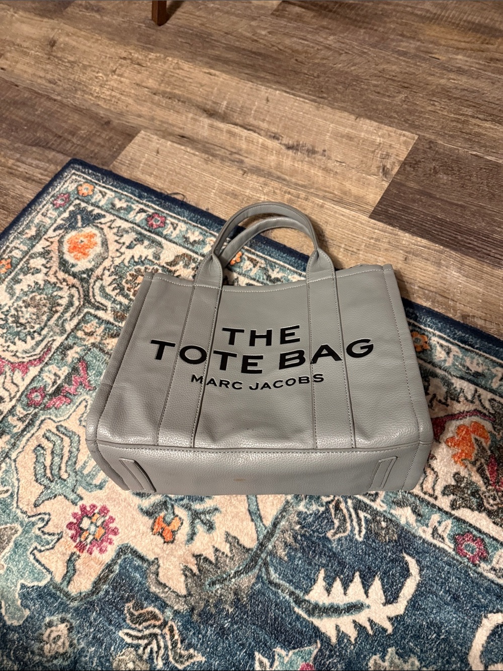 Fashion!!! Marc Jacobs Light Gray The Tote Bag Leather Tote